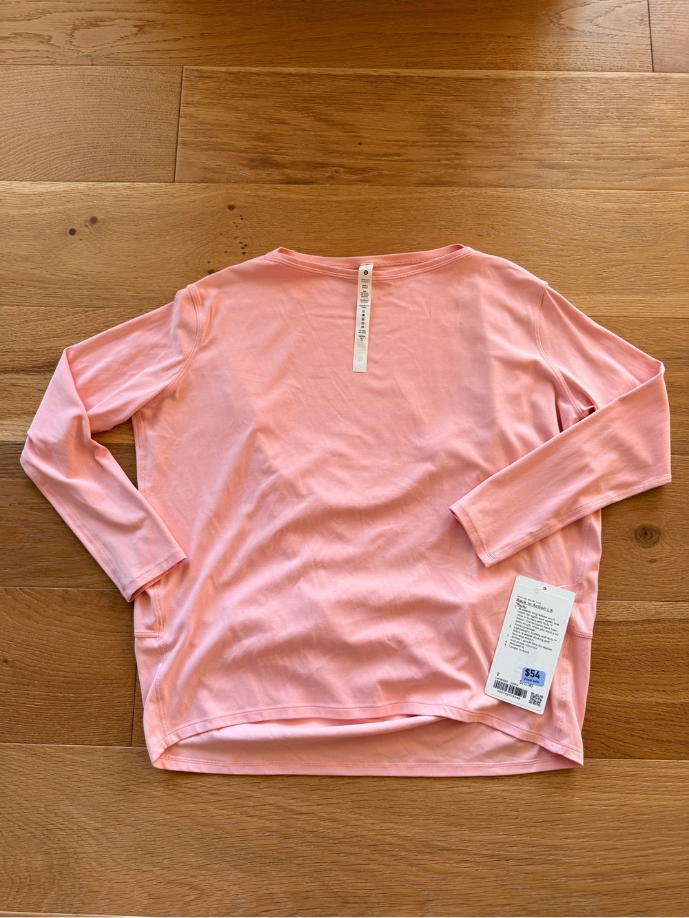 lululemon athletica Light Pink Long Sleeve NWT